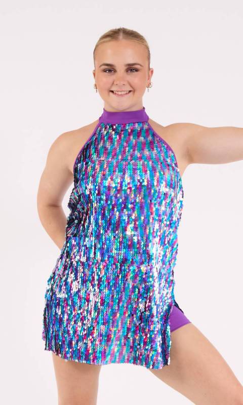QUEENIE - Multi sequin and Orchid purple- straight