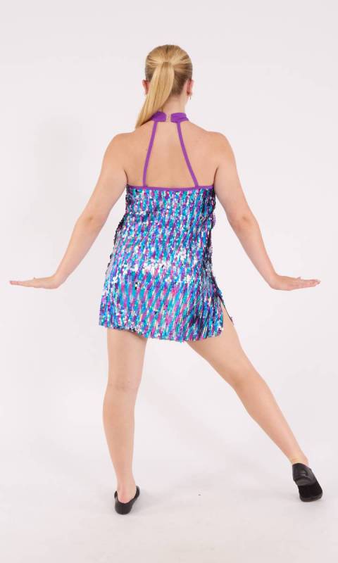 Multi sequin and Orchid purple- straight