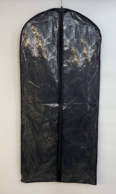 GARMENT BAG 50 x 110 - Black and clear plastic