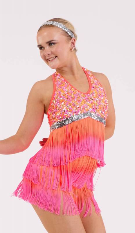 MOVE AND SHAKE - OMBRE FRINGE + Headband Dance Costume