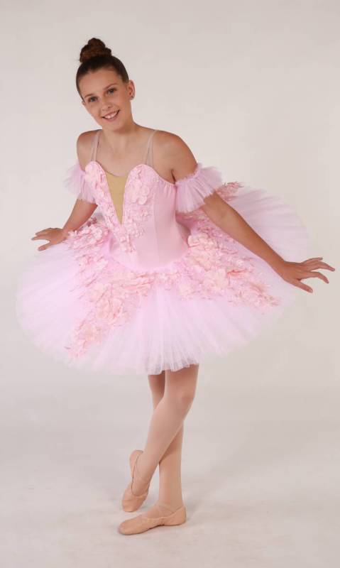 PEARL FLOWER - Pancake Tutu + Armpuffs Dance Costume