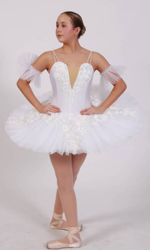 PEARL FLOWER - Pancake Tutu + Armpuffs Dance Costume